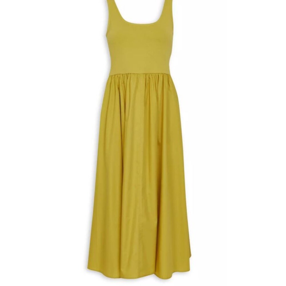 Yellow Fit and Flare Dress - Size M